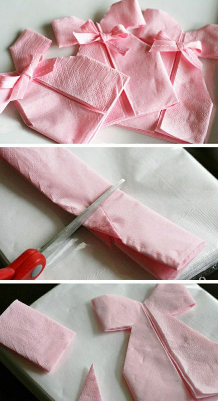 के रूप में मिनी कपड़े 1-गुलाबी कागज पट्टियां शिकन