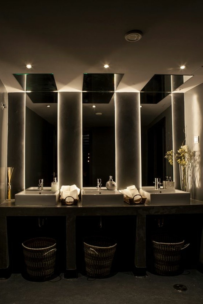 10浴室设计思路-梦贝德-浴室式 - 黑 - 镜面与照明