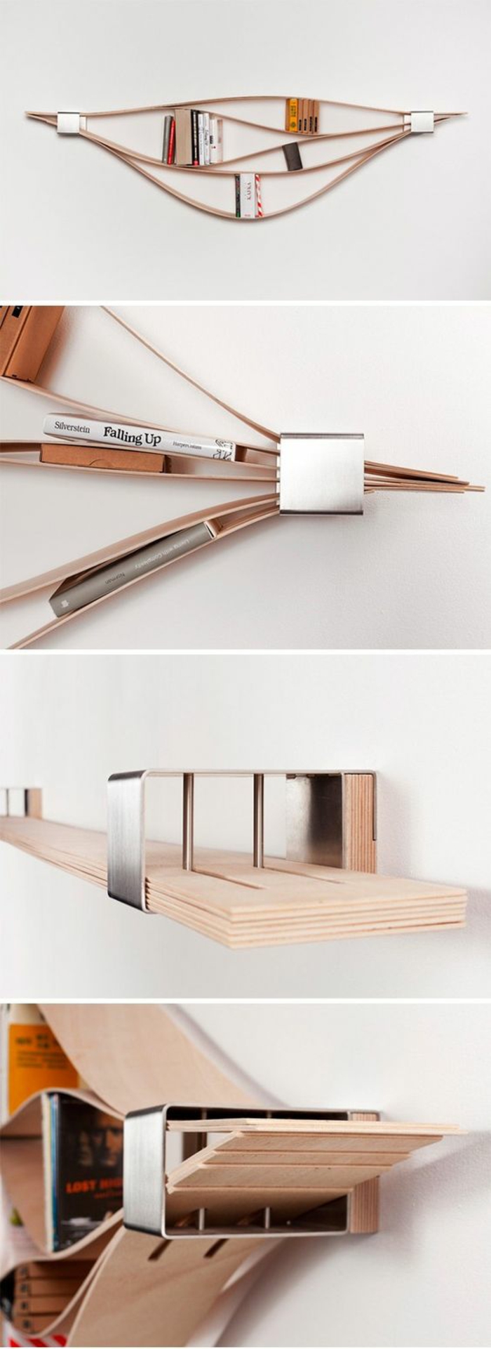 11-رف-بك-بناء قطع الخشب-DIY-رفوف الكتب الجدار التصميم wanddeko
