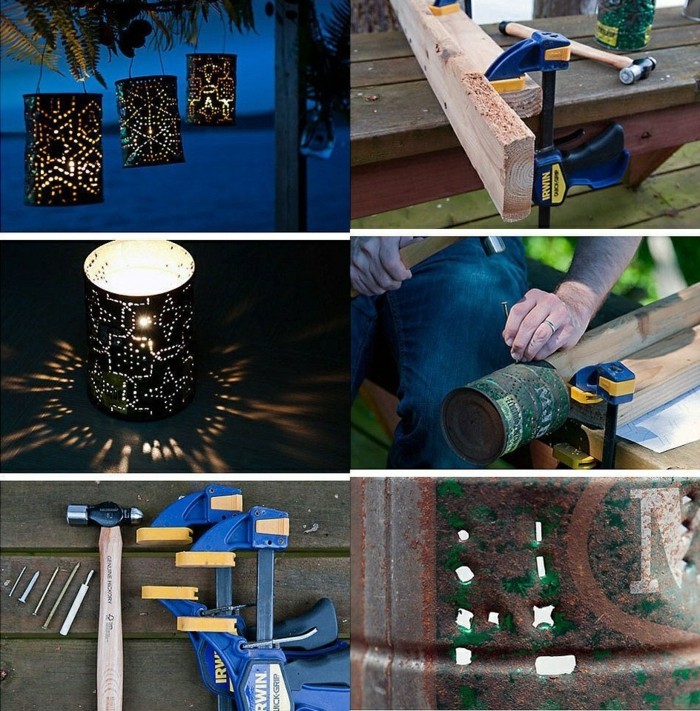 13 हवा रोशनी-बाहर के बॉक्स खुद-बनाने-हथौड़ा-नाखून लकड़ी उद्यान आदमी