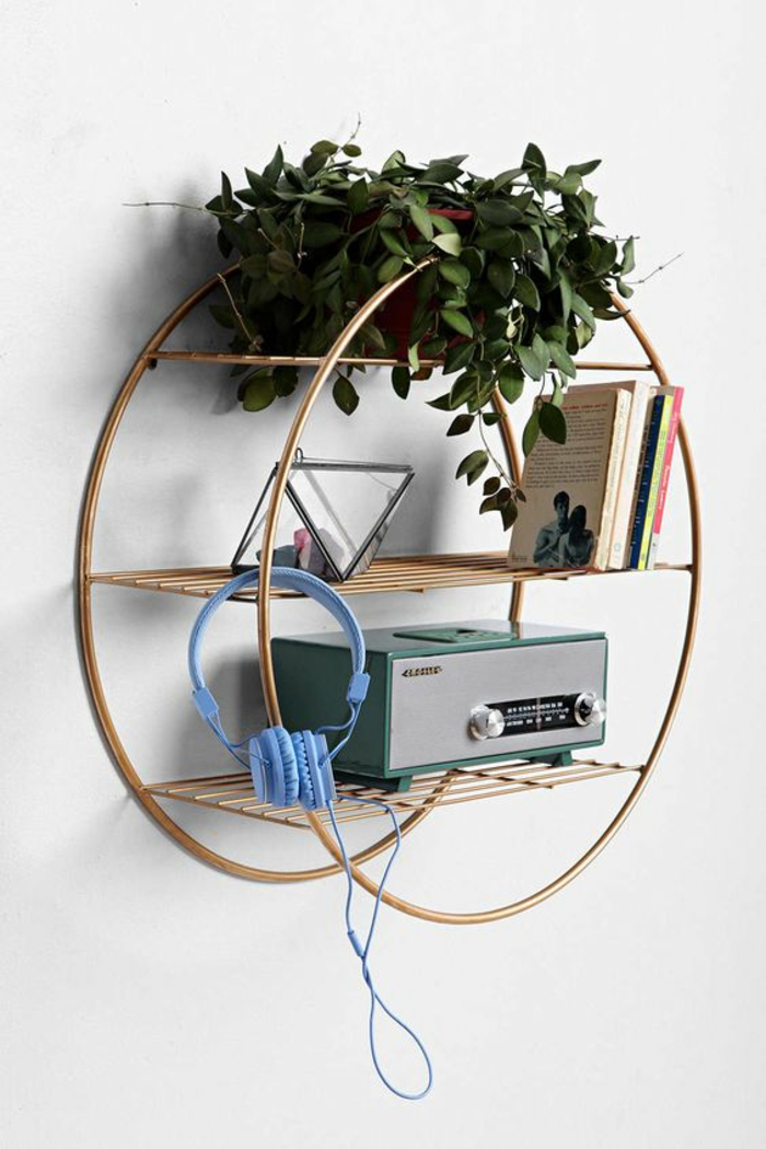 16-polc-own-build-re-wire és fém-grpne-növény-könyvek-terrárium blue-készülék