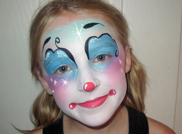 clown face maalaus - mielenkiintoinen idea-cool mielenkiintoinen kuva