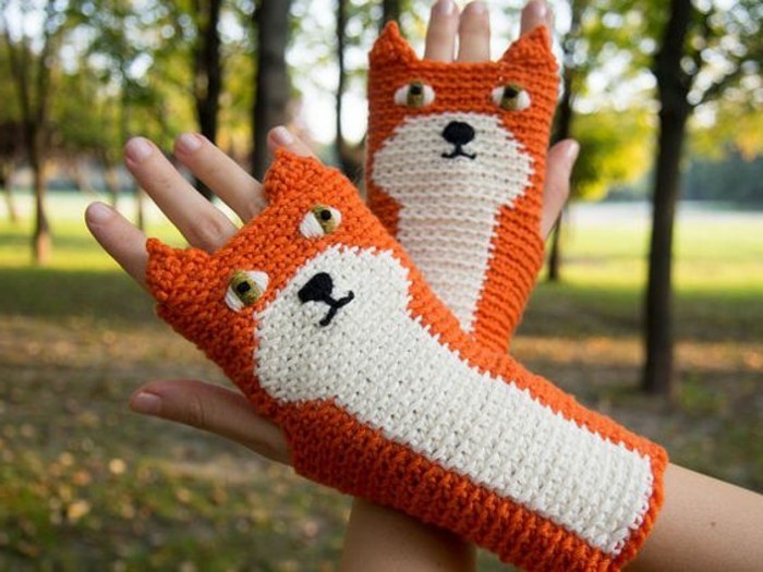 不寻常的礼物想法手套与 - 狐狸