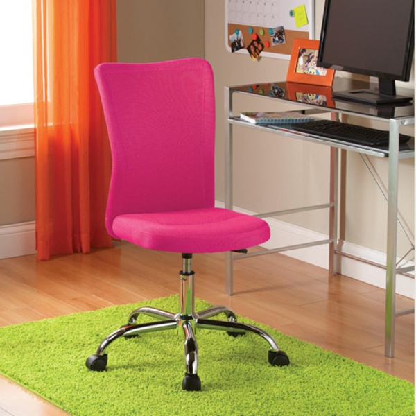 Sillas de oficina-con-buen-diseño de la silla-en-rosa mostrador de ideas de diseño de interiores