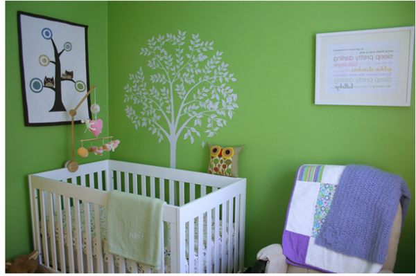 Diseñar-en-verde---Babyzimmer pared de color
