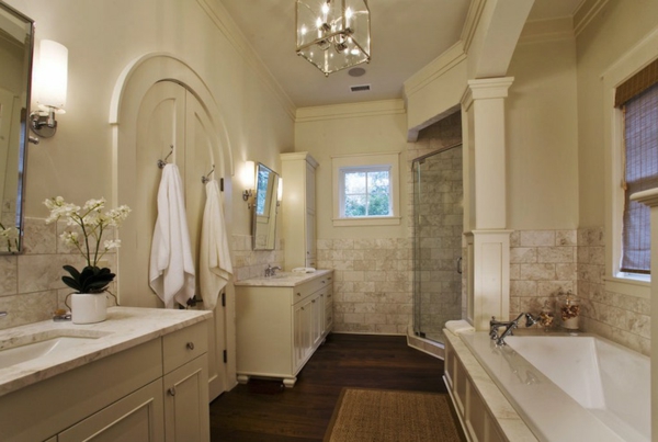 Τα μπάνια - Εσωτερικών ιδέα του σχεδιασμού-με-όμορφο χρώμα κελύφους