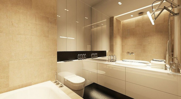 Μπάνιο μοντέρνο εσωτερικό σχεδιασμό ιδέα-με-όμορφο χρώμα κελύφους