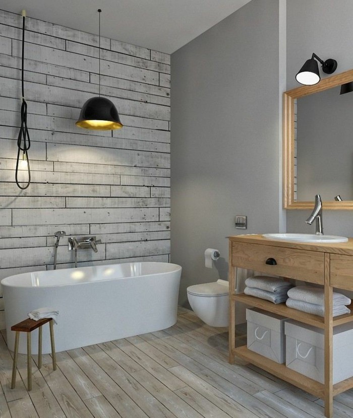 Fürdőszoba falak-nélkül-csempe-in-vidéki stílusban-as bretteni