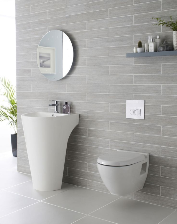 浴室瓷砖的想法灰色的设计理念