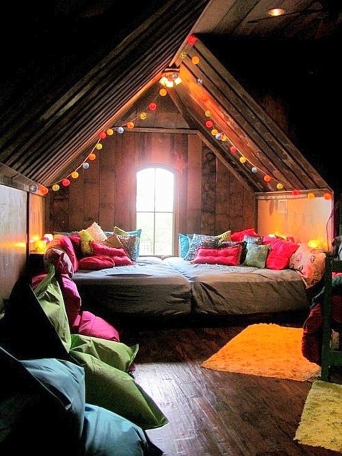 Boho спални кабини с цвят на светлините за възглавници