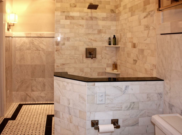 Carrera Marble - kylpyhuone valkoinen moderni marmori laatta - kylpyhuone laatta ideoita