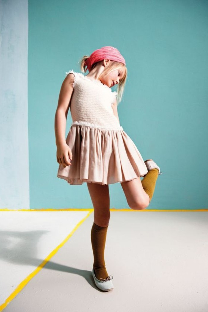 酷儿童时尚单粉色连衣裙
