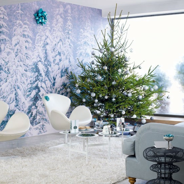 לבן, חג המולד, קישוט, כורסה, לבן, ירוק, עץ אשוח