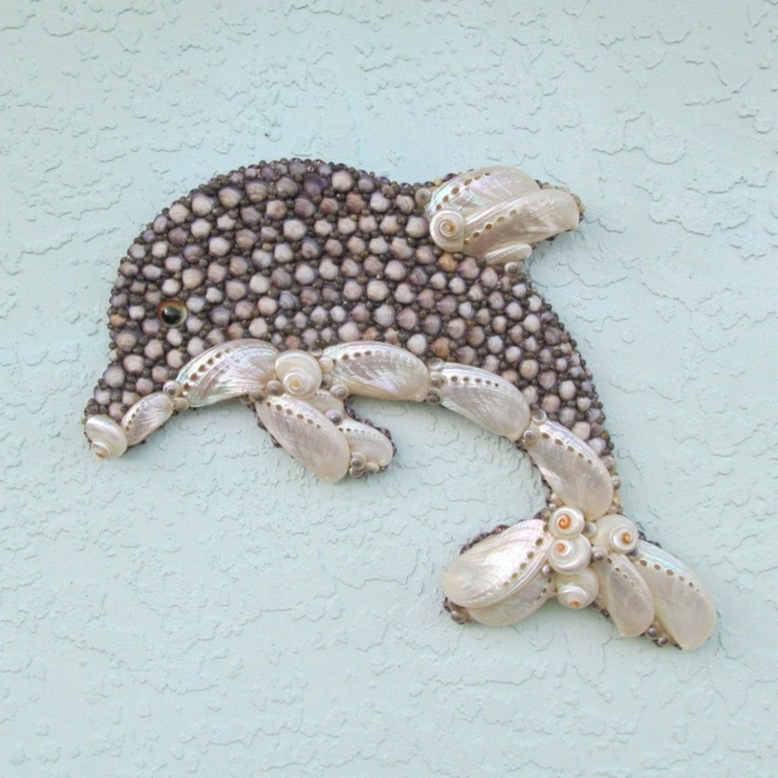 Deco-Musheln Dolphins on-the-wall