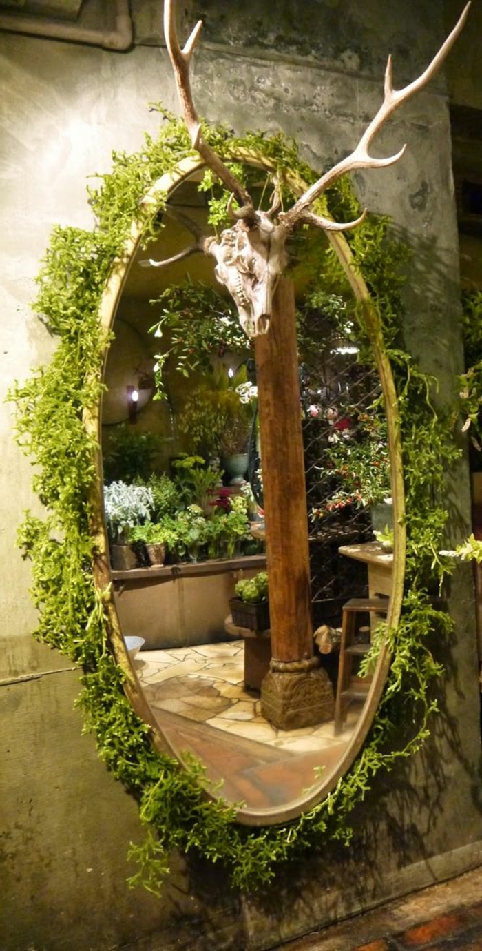 植物用苔一个镜帧与 - 绿色装饰