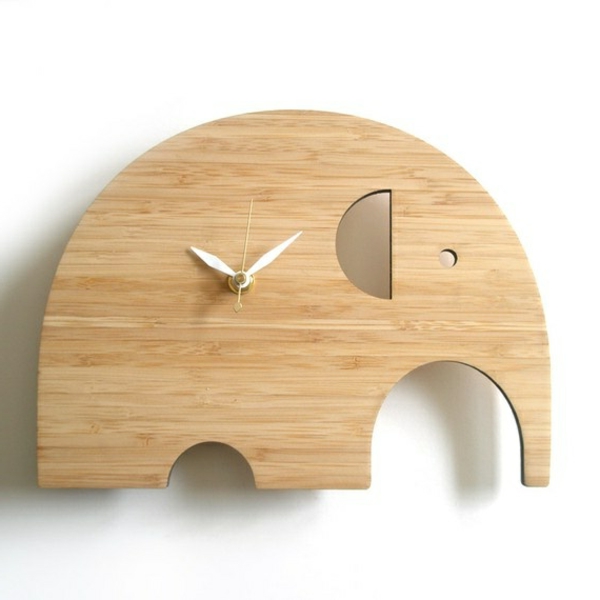 Dekoelement挂钟的木制大象