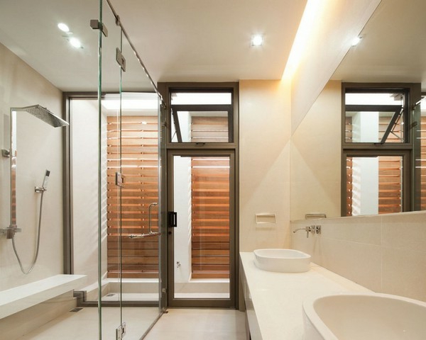 Елегантна къща-баня-модерно осветление