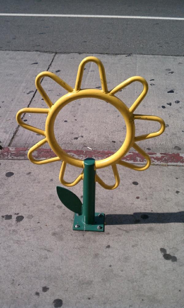 Polkupyörä Stand-muodossa-a Sunflower