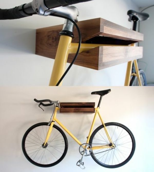 Cycle efficace bois stand-off solution-pour-le-stockage-de-vélos