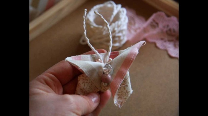 折叠指令蝴蝶两者-的纸-AS-精心制造的织物