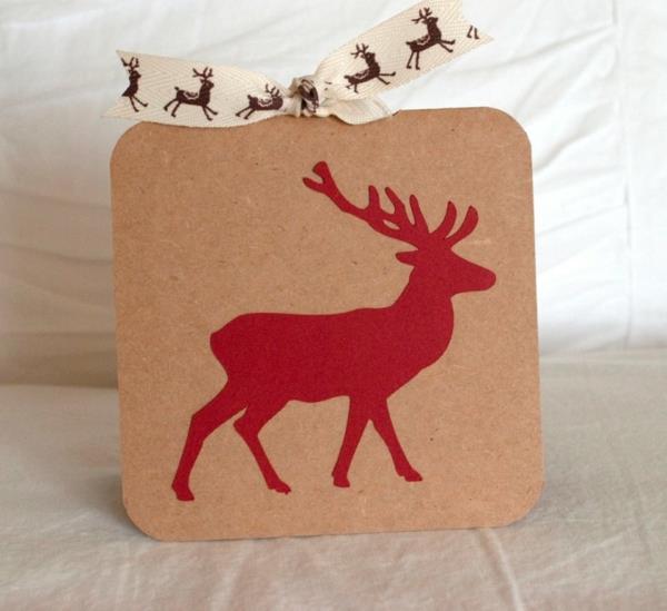 विलक्षण - क्रिसमस-कार्ड-हिरण के लिए डिज़ाइन-का-विचार