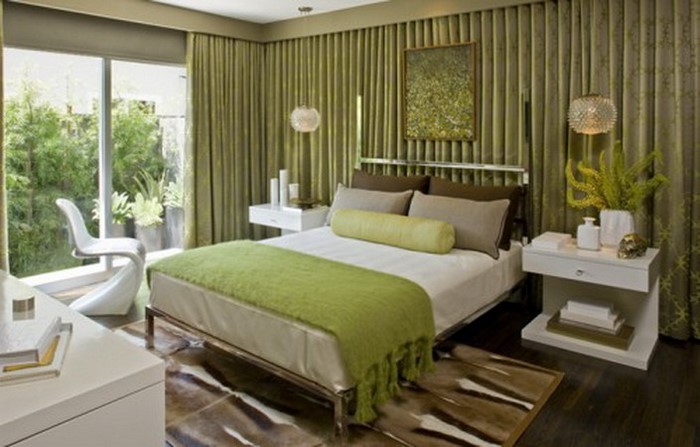 颜色为卧室绿色-A-鲜明的设计