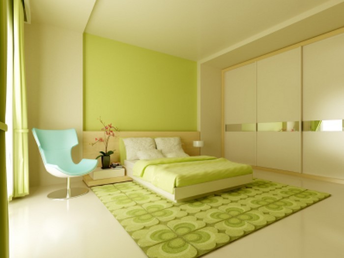 颜色为卧室绿色-A-现代内饰