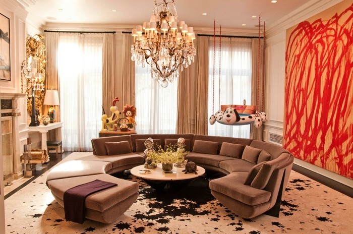 Feng Shui salón-con-redonda sofá