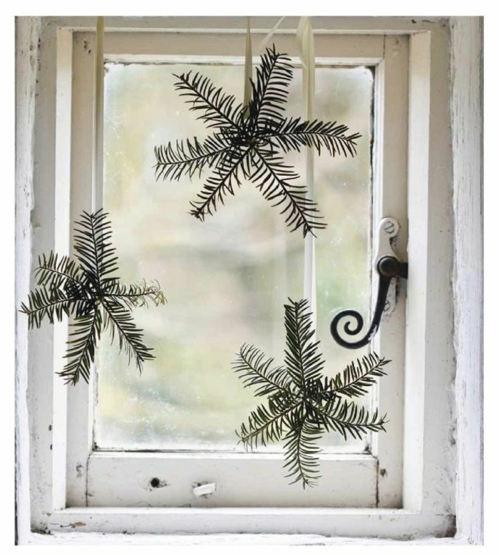 Window talvi kuvakkeet kuusen oksat