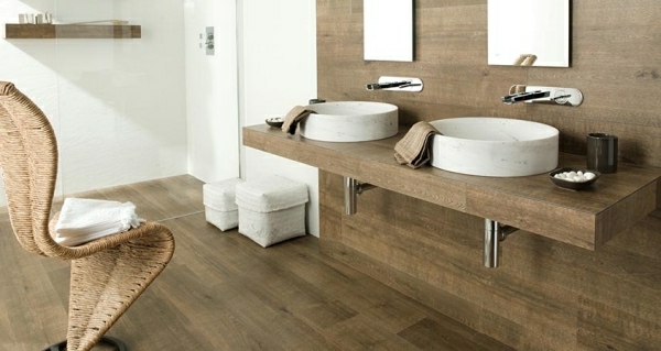 瓷砖木外观浴室墙地板铺设木材外观瓷砖