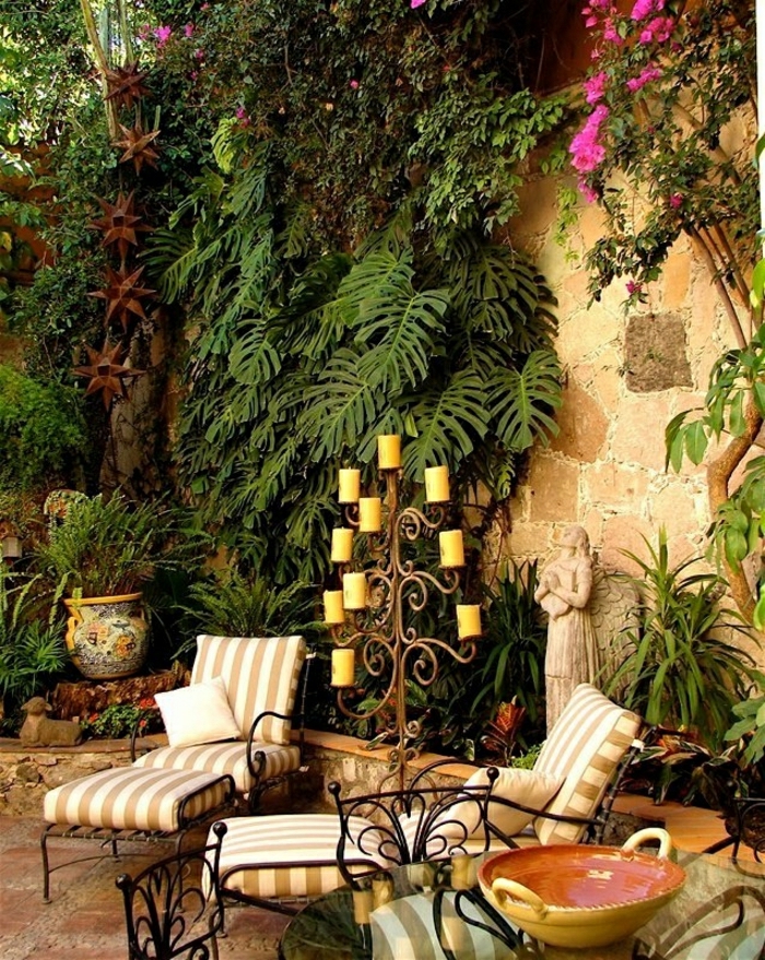 Välimeren-puutarhan suunnitteluun vihreä keraaminen takorauta kynttilänjalka
