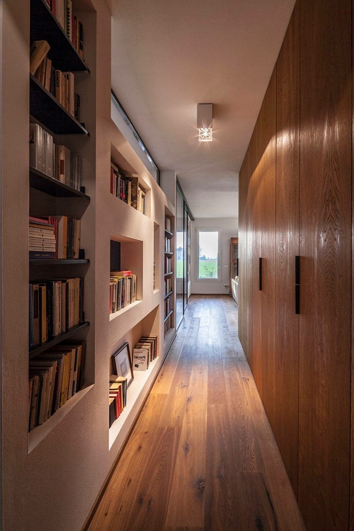 设计思路走廊橱柜和地板全天然木