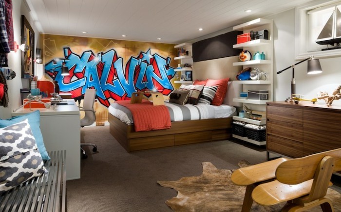 Graffiti en el dormitorio en el dormitorio
