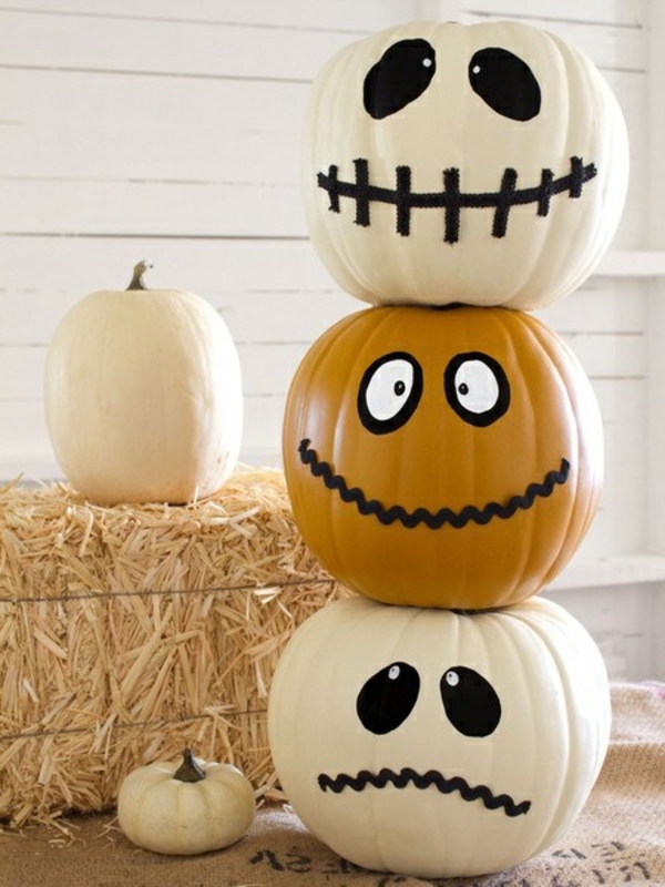Faites vous-même la décoration d'Halloween - décoration de tinker-citrouilles-peinture-Halloween