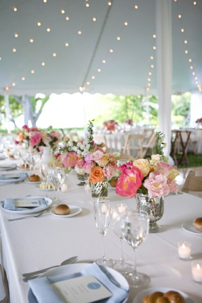 Esküvői asztaldísz világítás Flowers