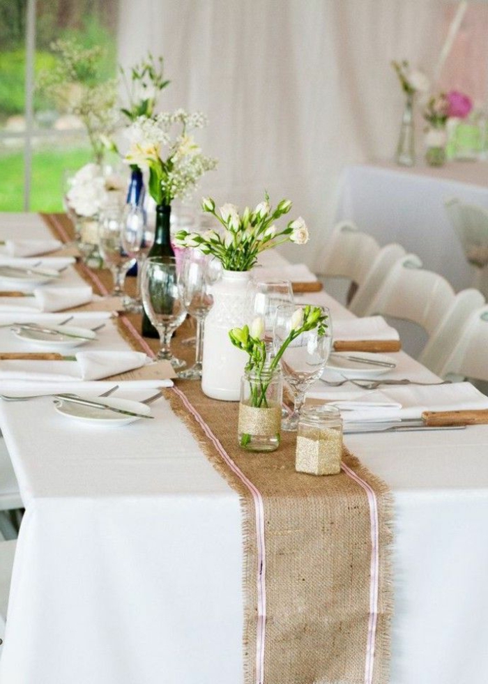 Esküvői asztaldísz retro