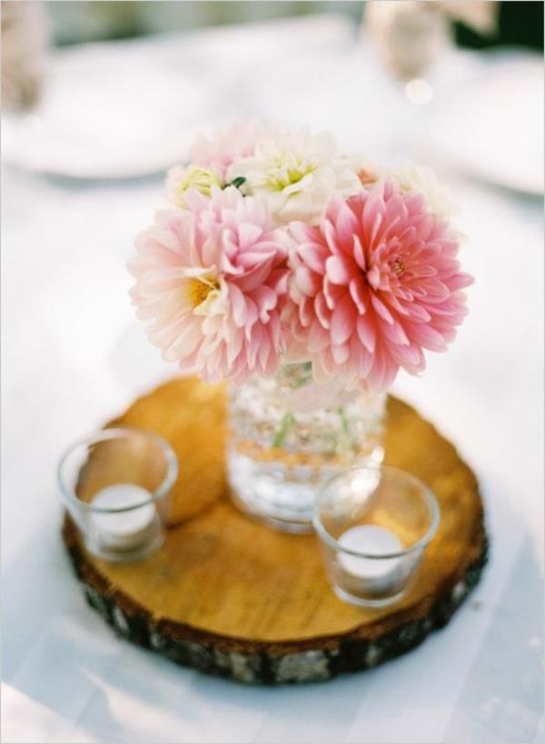 Сватбена маса Декорация Сватбена украса-Сватбена украса-Направи си сам-Флорална украса с маса -