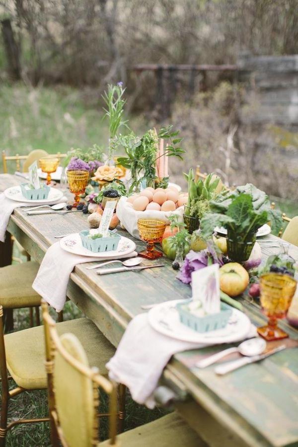 חתונה קישוטים - חתונה קישוטים- עצמך- Make-flower-Floral-by-Table חתונה וינטאג '