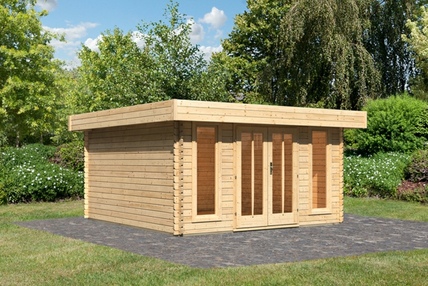 בית גינה מעץ עצם בניית רעיון