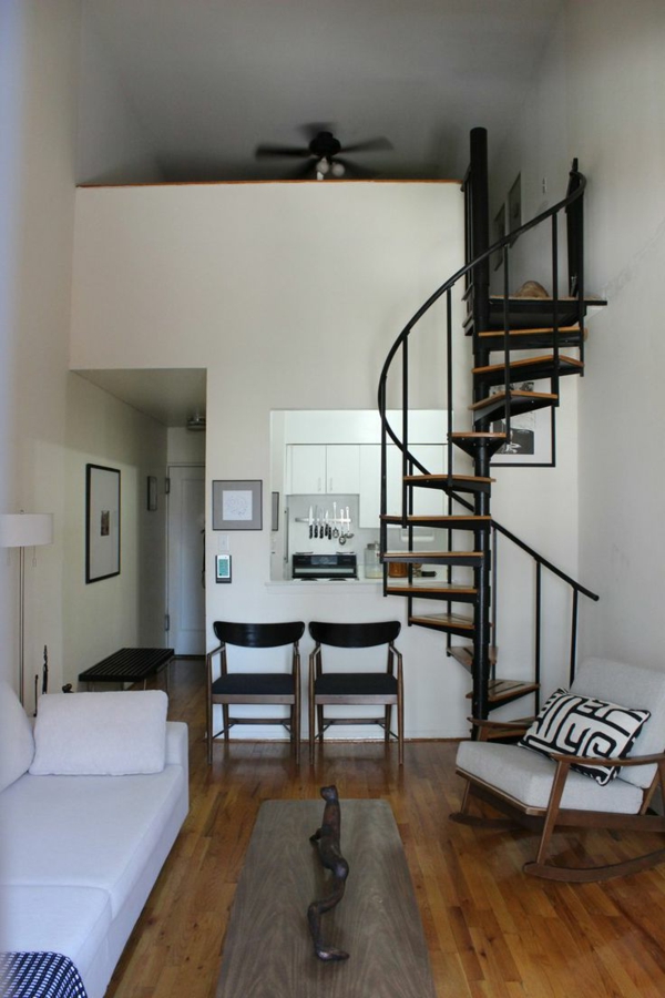 -Innenarchitektur प्रभाव पूर्ण डिजाइन के लिए एक-सर्पिल सीढ़ी