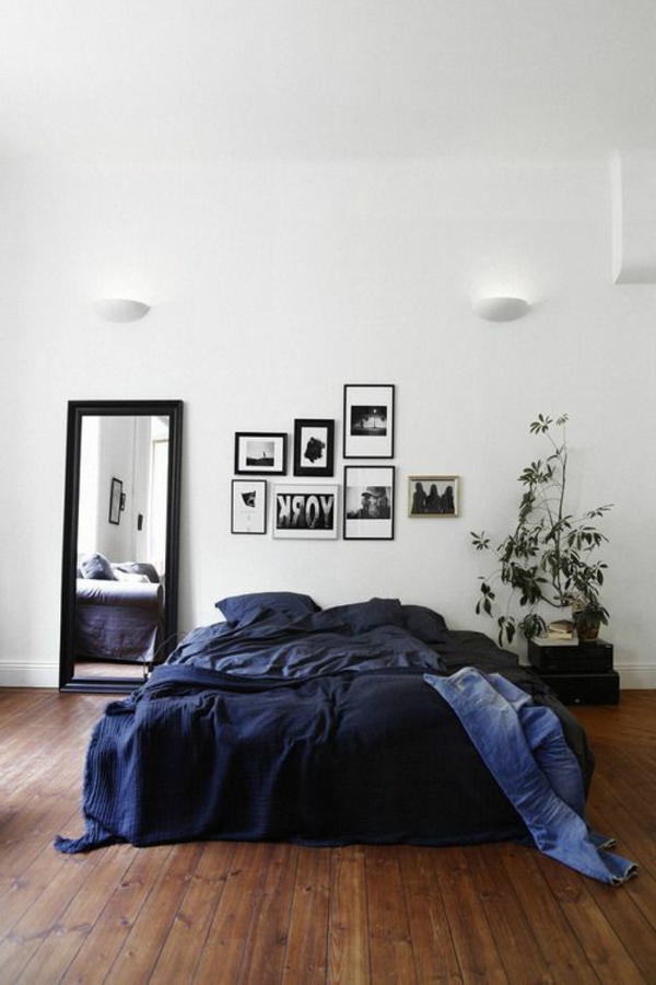 Ideas de diseño de interiores suelos de madera-de-en el dormitorio