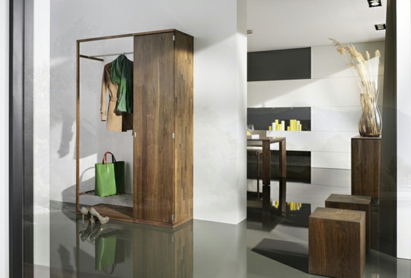 design d'intérieur mobilier idées salle de portemanteau en bois
