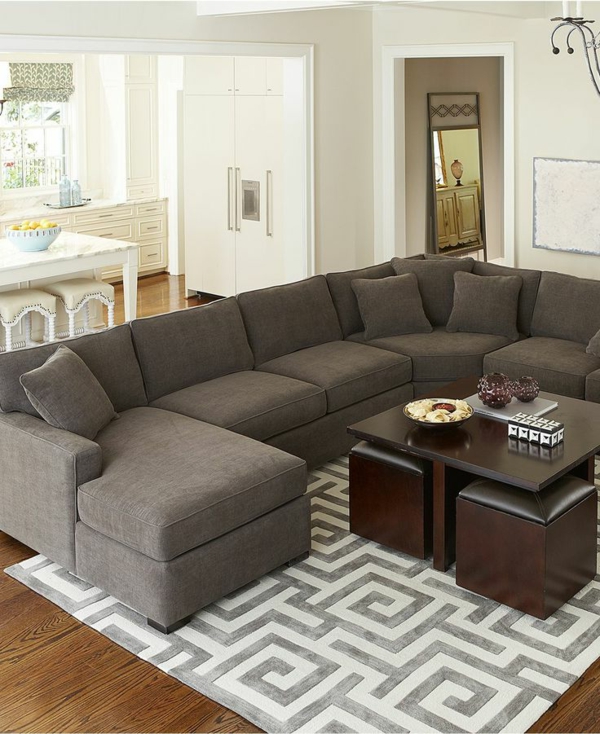 Design d'intérieur beau salon avec canapé gris élégant salon