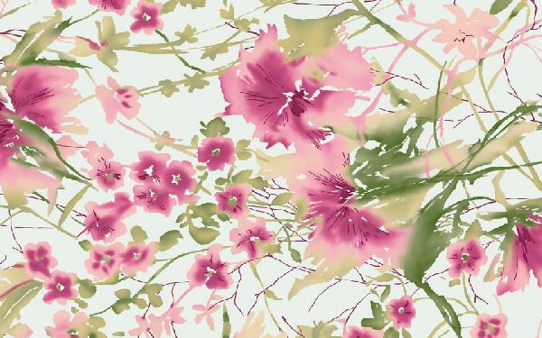 新艺术风格 - 饰品 - 模板花卉粉红色非常温柔