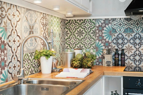 Кухня стена марокански дизайн плочки