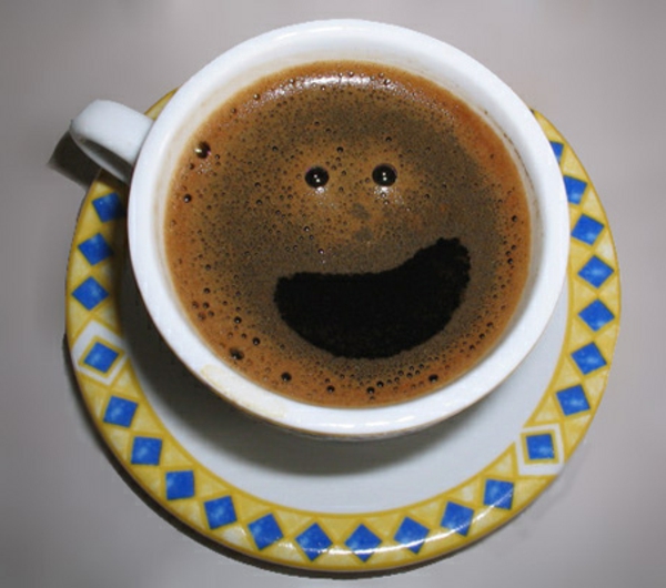 Кафе красиво изображение Smiley го направя yourself-