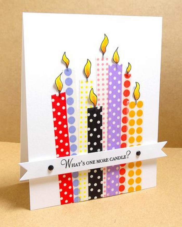 بطاقة ل-ميلاد-الشموع-جعل بنفسك