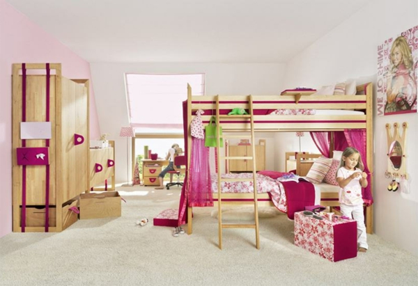 Детска стая дизайн спалня-в-розов