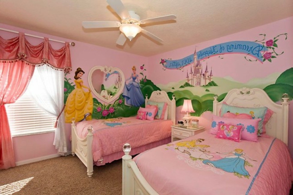 murs de pépinière Styler Disney rose