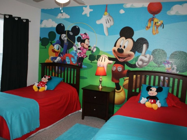 Paredes para habitaciones de niños Mickey Mouse (2)